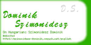 dominik szimonidesz business card